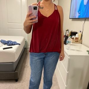 red tank top